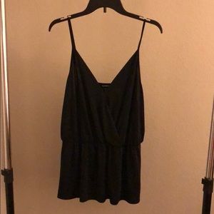 Express Black Wrap Top